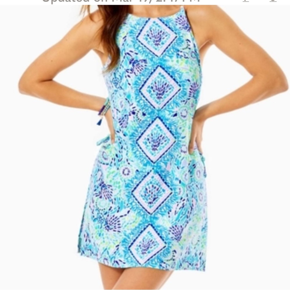 Lily Pulitzer Blue Ibiza open water romper size 10